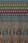 Masterpiece  Multi-Colour Kalamkari and Sozni Hand Embroidered Pure Pashmina Long Shawl