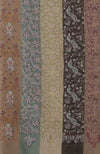 Camel Beige Sozni Hand Embroidered Pure Pashmina Long Shawl