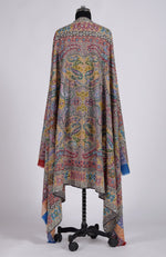 Off-White Kalamkari and Sozni Hand Embroidered Pure Pashmina Shawl