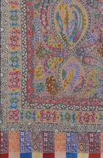 Off-White Kalamkari and Sozni Hand Embroidered Pure Pashmina Shawl