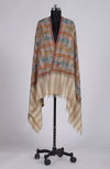 Toosh Colour Kalamkari and Sozni Hand Embroidered Pure Pashmina Shawl