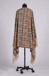 Toosh Colour Kalamkari and Sozni Hand Embroidered Pure Pashmina Shawl