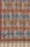 Toosh Colour Kalamkari and Sozni Hand Embroidered Pure Pashmina Shawl