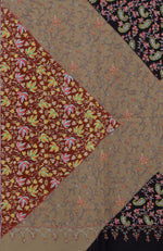 Multi-colour Sozni Hand Embroidered Pure Pashmina Shawl