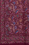 Maroon Sozni Jamawar Hand Embroidered Pure Pashmina Shawl