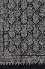 Black Sozni Jamawar Hand Embroidered Pure Pashmina Shawl