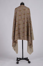 Toosh Colour Pure Pashmin Sozni and Papier Mache Jamawar Hand Embroidered Pure Pashmina Shawl
