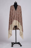 Off-White Sozni Jamawar Hand Embroidered Pure Pashmina Shawl