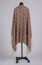 Off-White Sozni Jamawar Hand Embroidered Pure Pashmina Shawl