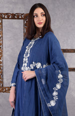 Classic Blue Kashmir Bagh Inspired Sharara Suit