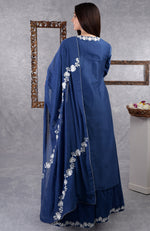 Classic Blue Kashmir Bagh Inspired Sharara Suit