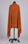 Orange Kani Weave Handcrafted Jamawar Pure Pashmina Shawl