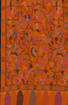 Orange Kani Weave Handcrafted Jamawar Pure Pashmina Shawl