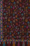 Coffee Brown Kani Weave Handcrafted Jamawar Pure Pashmina Shawl