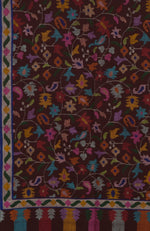 Coffee Brown Kani Weave Handcrafted Jamawar Pure Pashmina Shawl