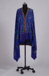 Royal Blue Kani Weave Handcrafted Jamawar Pure Pashmina Shawl