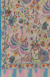 Pashmina White Kani Weave Handcrafted Jamawar Pure Pashmina Shawl
