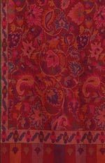 Red Kani Weave Handcrafted Jamawar Pure Pashmina Shawl