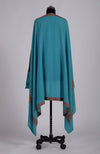 Turquoise Sozni Hand Embroidered Pure Pashmina Shawl