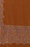 Rust Sozni Hand Embroidered Pure Pashmina Shawl