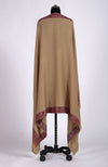 Light Peach Sozni Hand Embroidered Pure Pashmina Shawl