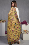 Masterpiece Calendula Floral Parsi Gara Hand Embroidered Dupatta