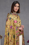 Masterpiece Calendula Floral Parsi Gara Hand Embroidered Dupatta