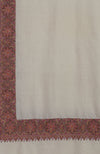 Off-White Sozni Hand Embroidered Pure Pashmina Shawl