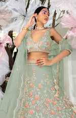 Yours Sage Green Lehenga Set