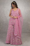 The Kiss Mauve Orchid Sharara Set