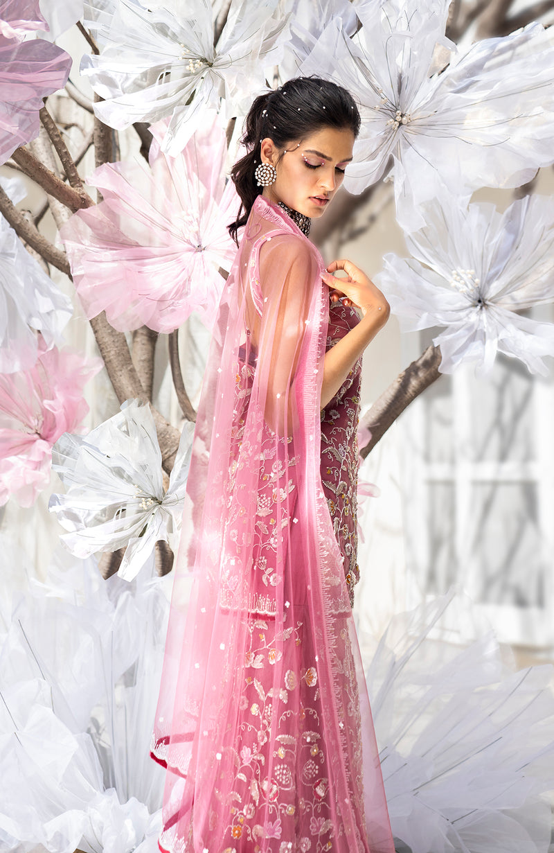 The Kiss Mauve Orchid Sharara Set