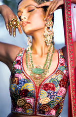 A Red Rose Multi Color Lehenga