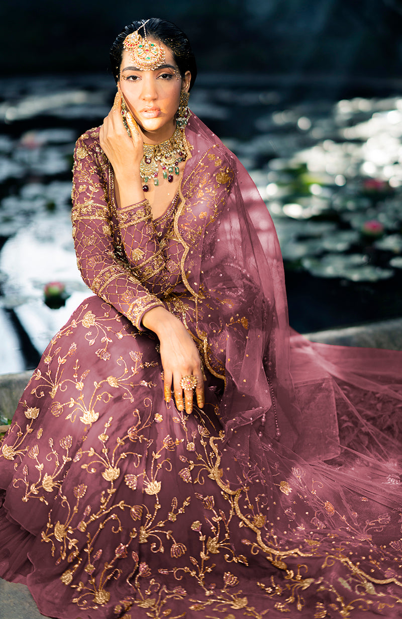 She Walks In Beauty Peacock Pink Lehenga Set