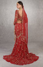 Red Lotus Zardozi Hand Embroidered Blouse