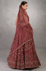 A Love Song Burgundy Wine Lehenga Set