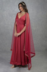 Cut Bead Zardozi Hand Embroidered Anarkali Set