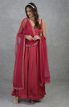 Cut Bead Zardozi Hand Embroidered Anarkali Set