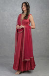 Cut Bead Zardozi Hand Embroidered Anarkali Set