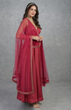 Cut Bead Zardozi Hand Embroidered Anarkali Set
