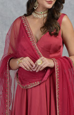 Cut Bead Zardozi Hand Embroidered Anarkali Set