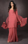 Desert Rose - Gold Embellished Sharara Set