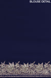 Navy Blue Kashmiri Tilla Embroidered Georgette Saree