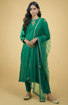 Emerald Zardozi Hand Embroidered Kurta Set