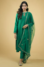 Emerald Zardozi Hand Embroidered Kurta Set