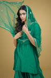 Emerald Zardozi Hand Embroidered Kurta Set