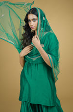Emerald Zardozi Hand Embroidered Kurta Set
