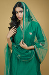 Emerald Zardozi Hand Embroidered Kurta Set