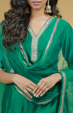 Emerald Zardozi Hand Embroidered Kurta Set