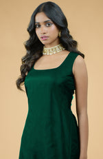 Emerald Green Zardozi Dabka Hand Embroidered Sharara Set