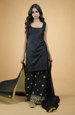 Emerald Green Zardozi Dabka Hand Embroidered Sharara Set